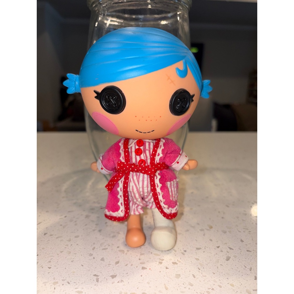 MGA Lalaloopsy Rosy Bumps N Bruises Mini Doll Blue Hair Pink PJs Cast 16612ADGE